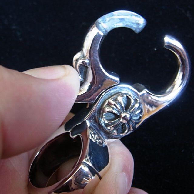 シルバ−925製 キーチェーン キーホルダー キーリング クロス 十字架 クロスエンブレム フローラルクロス ダブルフック  クラスプ ジョイントパーツ |  | 03