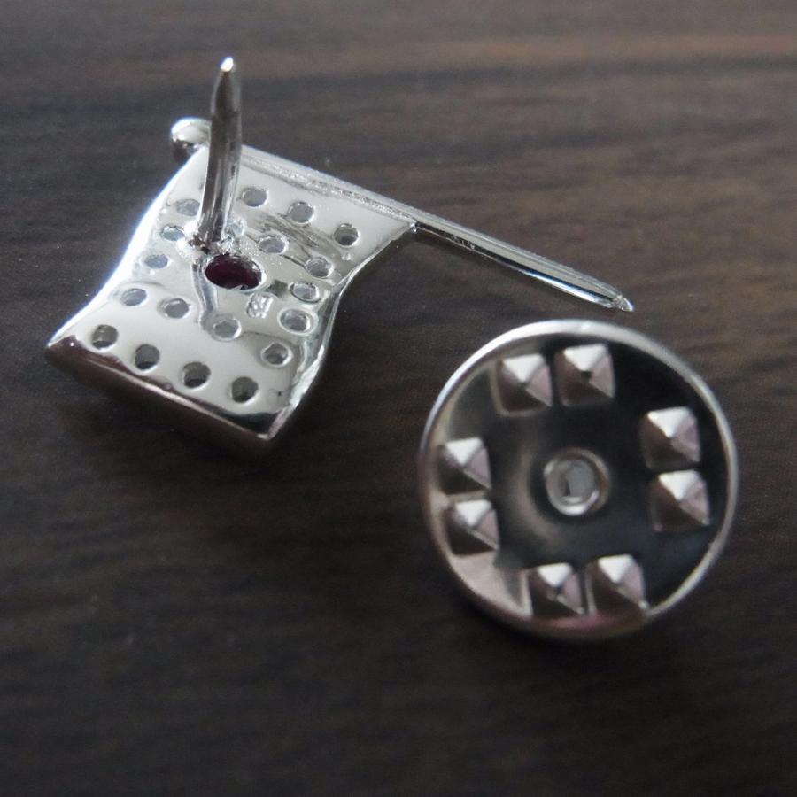 シルバー925製 ピンバッジ ラペルピン 日の丸 日本国旗 日章旗