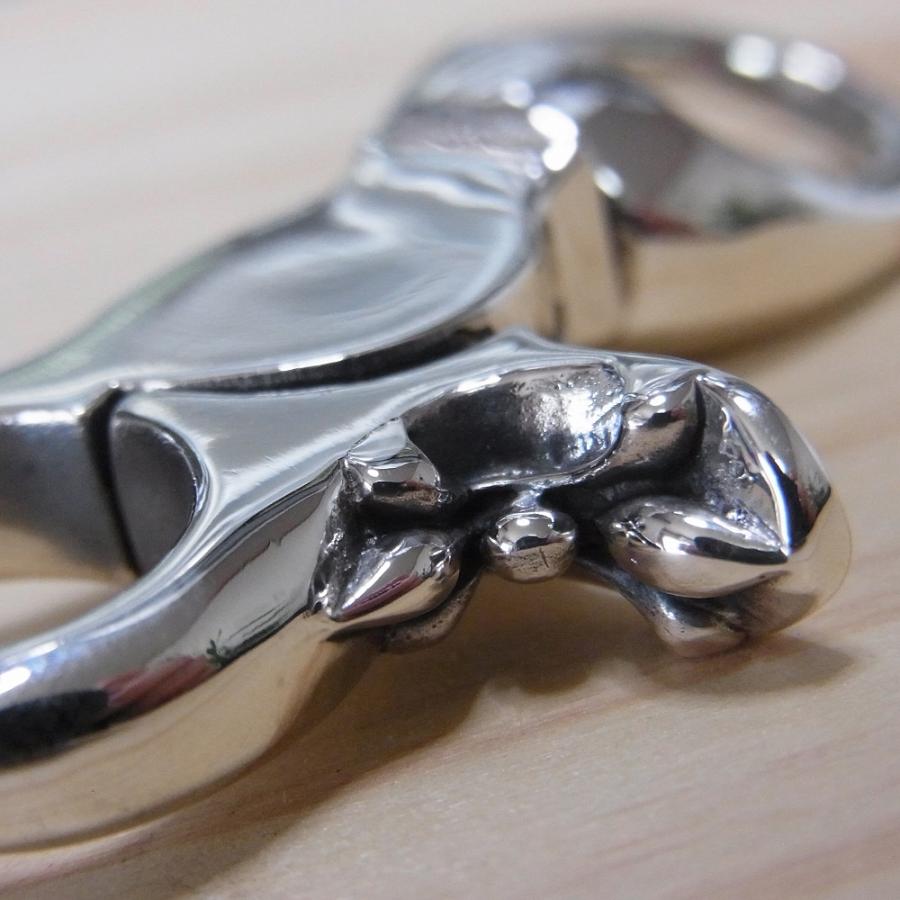 シルバー925製 回転式 クラスプ フック シンプル 無地 ワンポイントリリー 百合の紋章 トリガースナップ キーホルダー キーチェーン ジョイントパーツ |  | 03