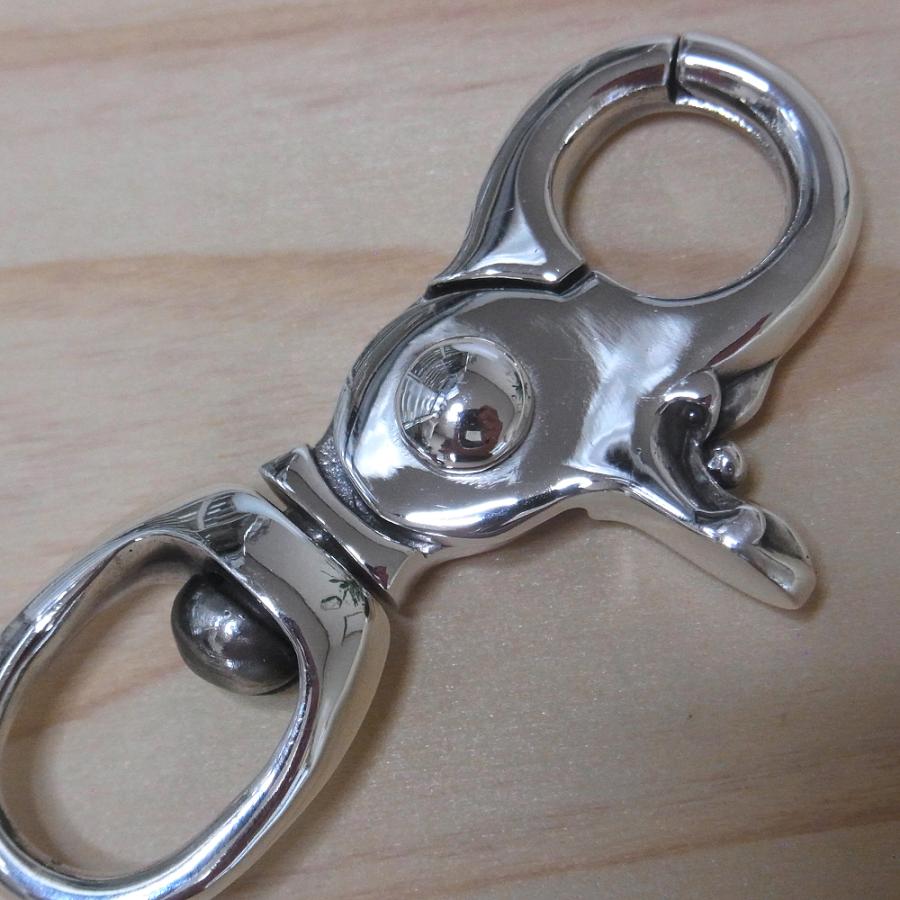 シルバー925製 回転式 クラスプ フック シンプル 無地 ワンポイントリリー 百合の紋章 トリガースナップ キーホルダー キーチェーン ジョイントパーツ |  | 04