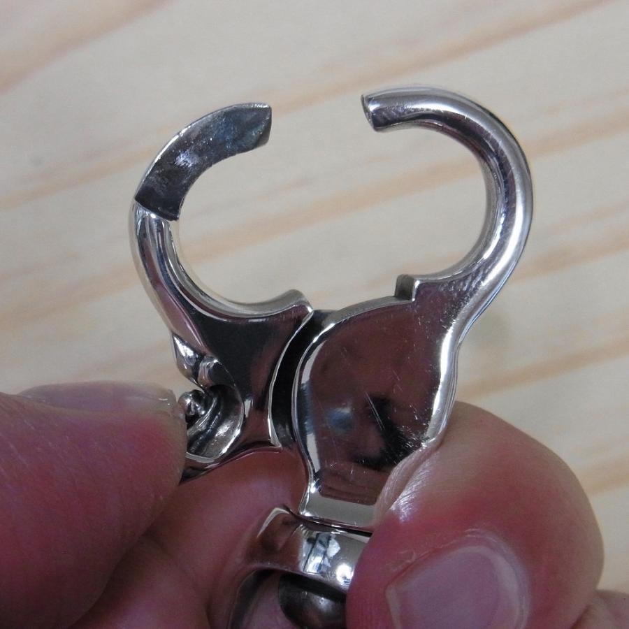 シルバー925製 回転式 クラスプ フック シンプル 無地 ワンポイントリリー 百合の紋章 トリガースナップ キーホルダー キーチェーン ジョイントパーツ |  | 05