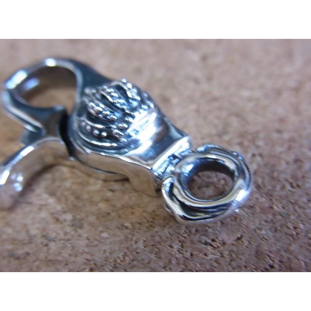 シルバー925 百合　イブシ リリークリップ　ナスカン　カスタム用 シルバー925 百合 イブシ リリークリップ ナスカン カスタム用