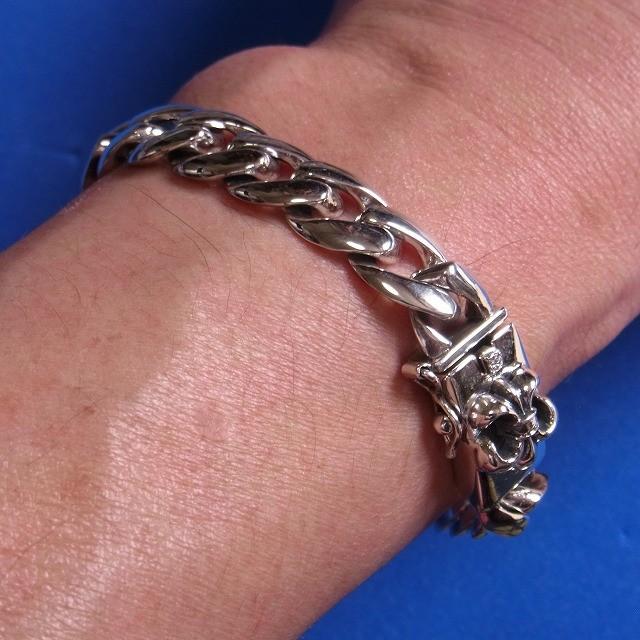 シルバ−925製 ブレスレット 百合の紋章 リリークレスト シンプル