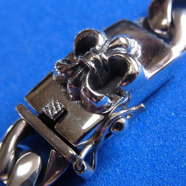 シルバ−925製 ブレスレット 百合の紋章 リリークレスト シンプル