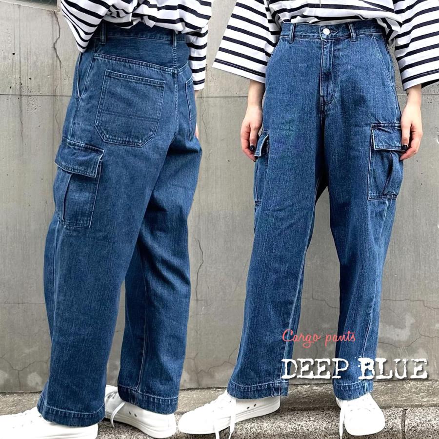 DEEP BLUE（ディープブルー） カーゴジーンズ ユーズド加工 カーゴ