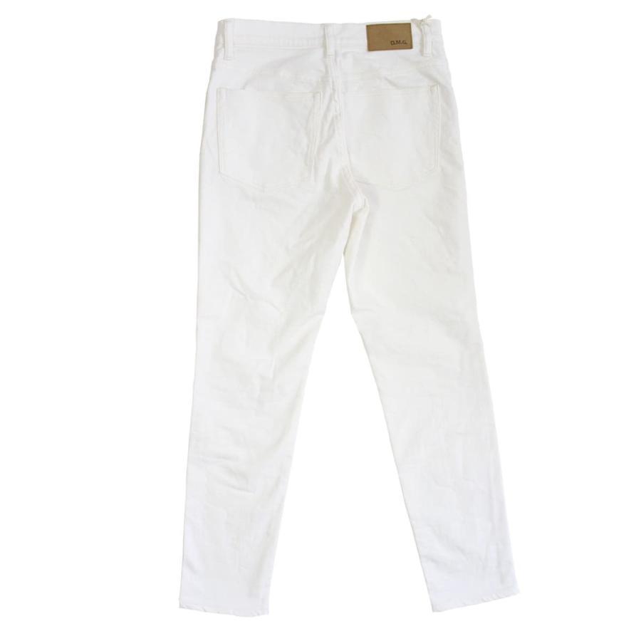 ホワイトデニムパンツ ドミンゴ DMG D.M.G ストレッチ テーパード アンクル 白パンツ デニムパンツ スリム 9分丈 綿 ディーエムジー クロップドパンツ 爆買_11