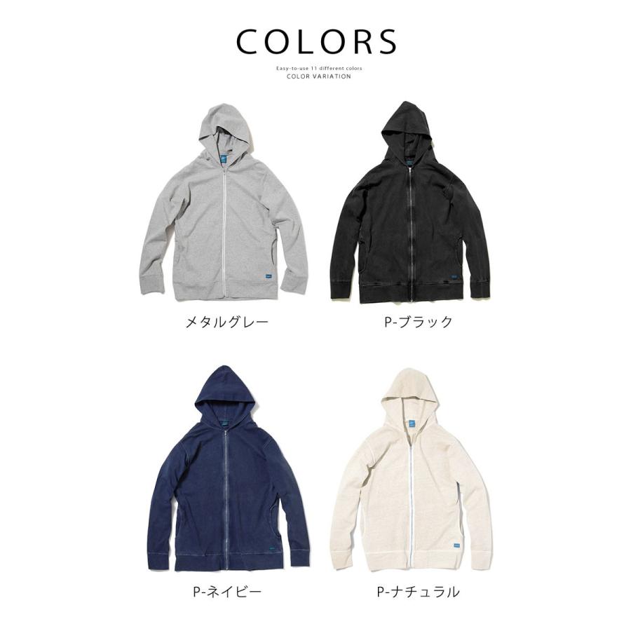 GOOD ON（グッドオン） パーカー メンズ 長袖 ピグメントダイ ロング 