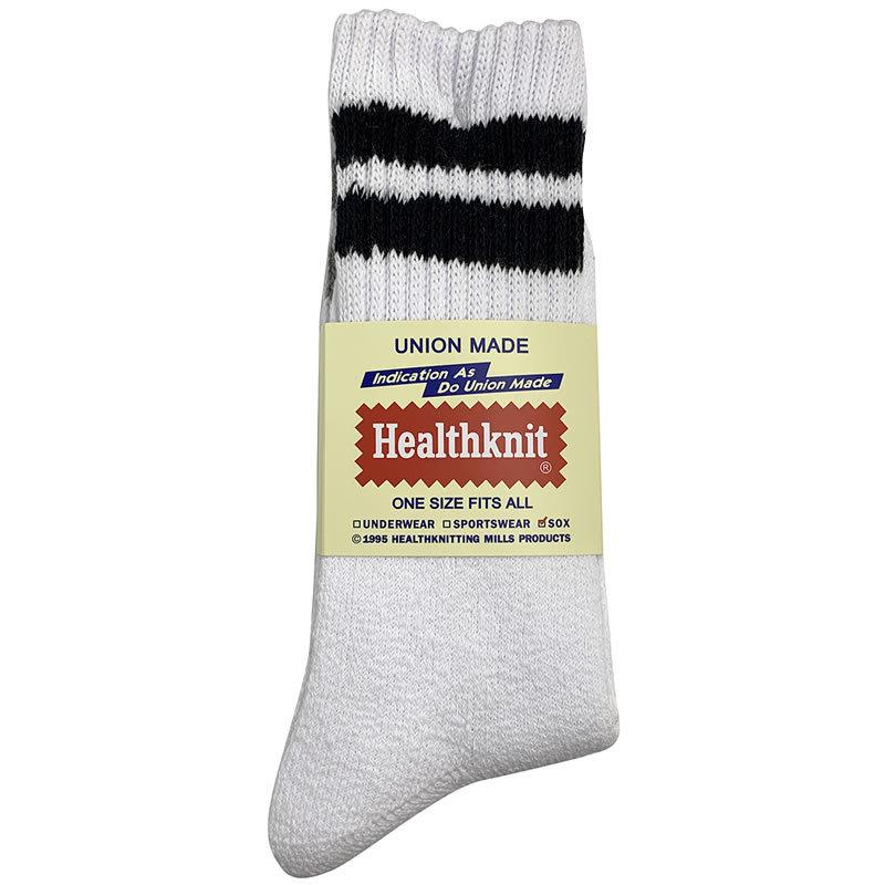 クルーソックス ヘルスニット 3足組 Healthknit 3P フルパイル 靴下 メンズ ハイカットソックス シンカーライン＆配色3本ライン ロングソックス｜johnbull-jeans｜16