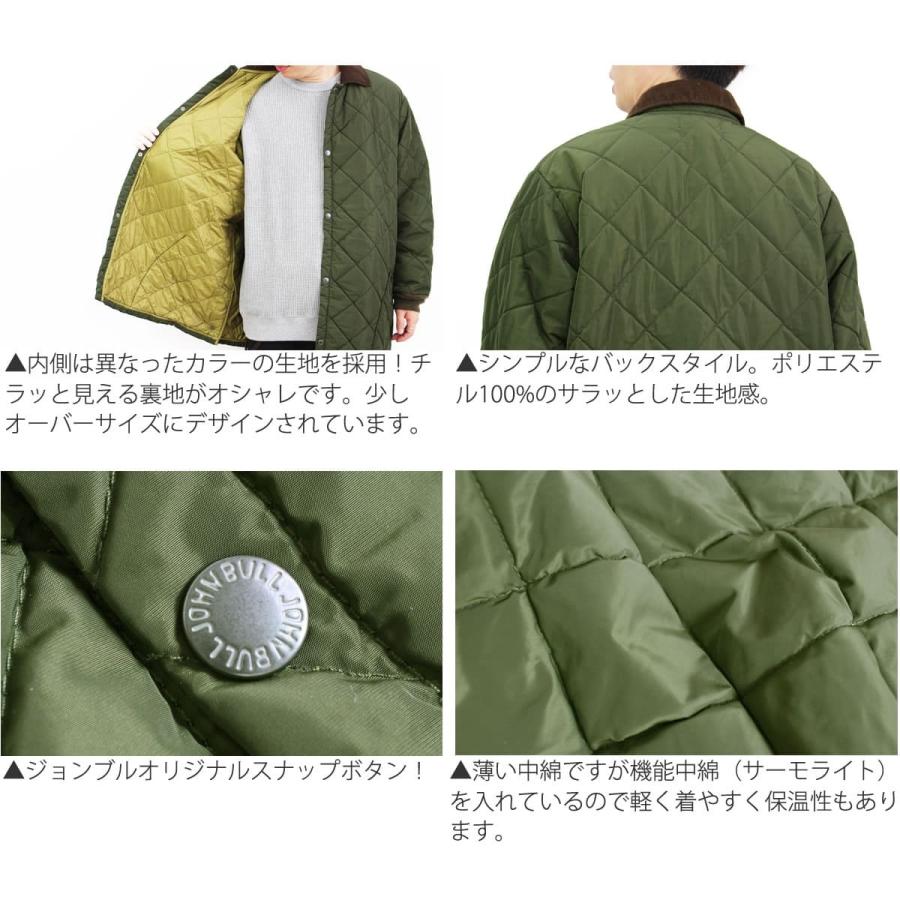johnbull ミリタリージャケット ライトオリーブキルティングジャケット Johnbull（ジョンブル） メンズ メンズ 中綿 キルティングハーフコート