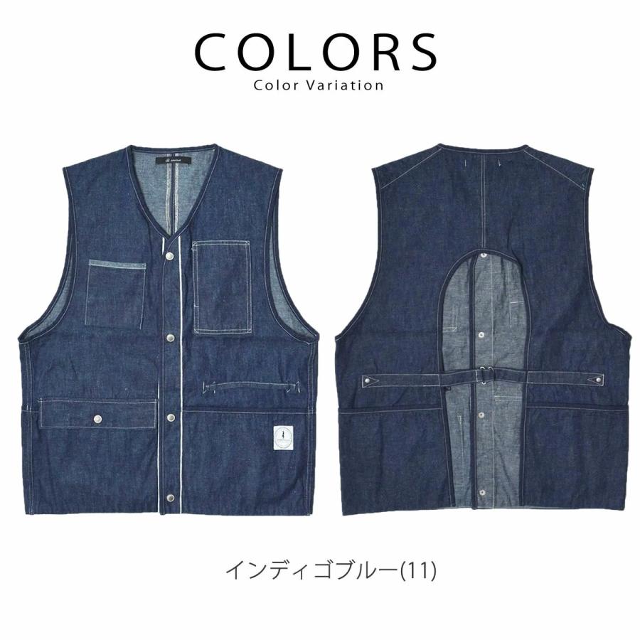 ジョンブル エプロンベスト ワンウォシュデニム Johnbull makerhood メイカーフッド アウトドア キャンプ エプロン DIY 日曜大工 料理 趣味 ガーデニング 爆買の画像