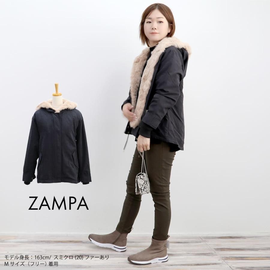 ZAMPA（ザンパ） ラビットファー付き ショートモッズコート z23277