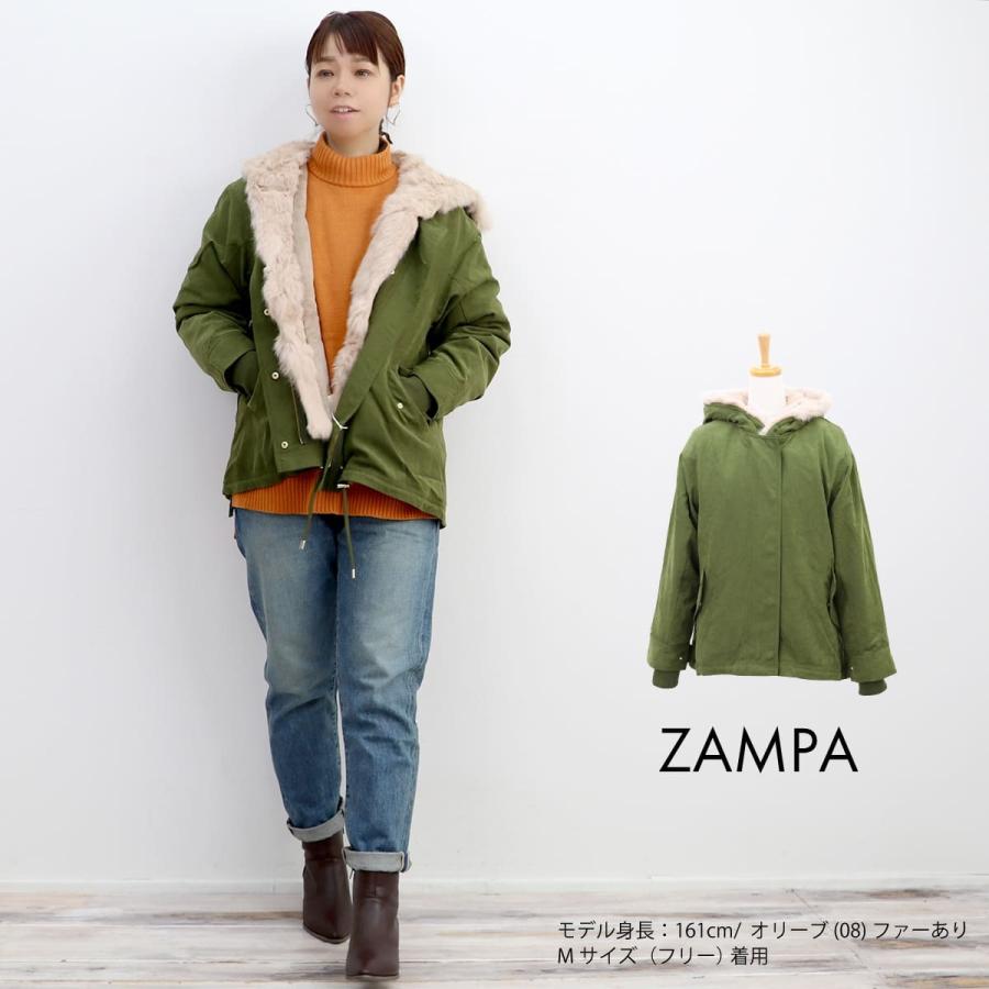 ZAMPA（ザンパ） ラビットファー付き ショートモッズコート z23277