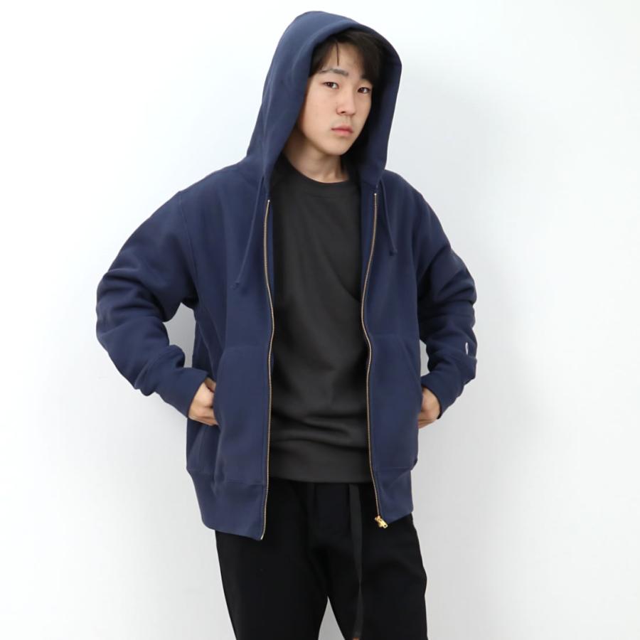 ジップパーカー チャンピオン リバースウィーブ Champion ジップフーデッドスウェットシャツ C3-Y134 フードパーカーREVERSE WEAVE トレーナー｜johnbull-pants｜11