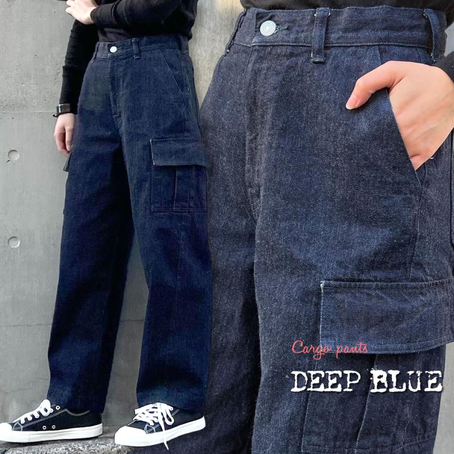 DEEP BLUE（ディープブルー） カーゴジーンズ ワンウォッシュ カーゴ 