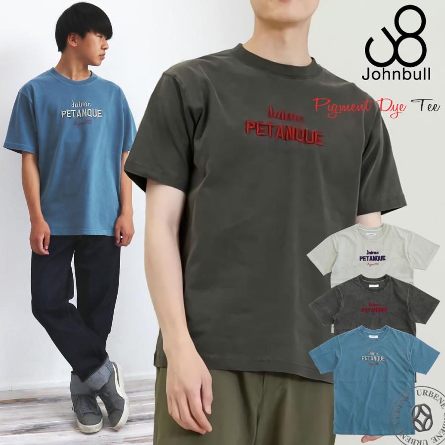 半袖Tシャツ ジョンブル メンズ レディース Johnbull ピグメントダイ ペタンク PETANQUE 男女兼用 ユニセックス 半袖Tシャツ 刺繍 シンプル アメカジ｜johnbull-pants｜05