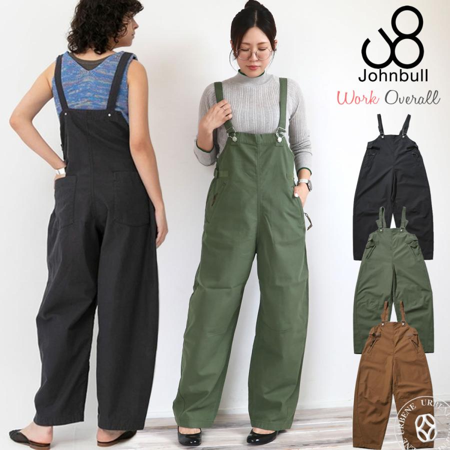 Johnbull ジョンブル レディース バックサテン ワークサロペット Johnbull ジョンブル レディース バックサテン ワークサロペット