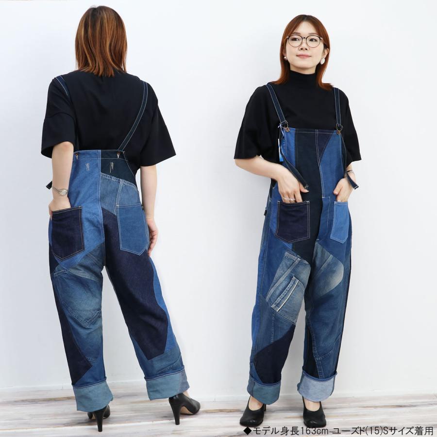 Johnbull（ジョンブル） パッチワークサロペット リベアバイジョンブル