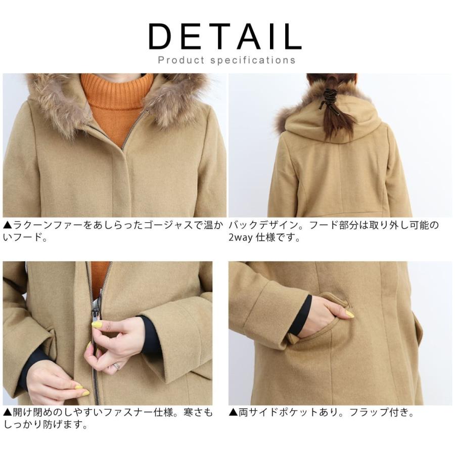 ZAMPA（ザンパ） フード取り外し可能 T Wビーバー 2WAY ラクーンファー
