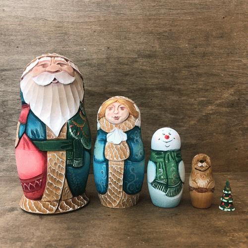 マトリョーシカ　サンタ（ジェド・マロース）　コブロフ工房 :mat-xmas2021-23:Johnnyjumpup - 通販 -  Yahoo!ショッピング
