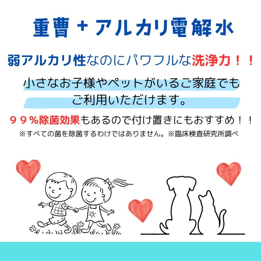 弱アルカリ性電解水 重曹のちから(スプレーボトル)500mL 1本 マルチ