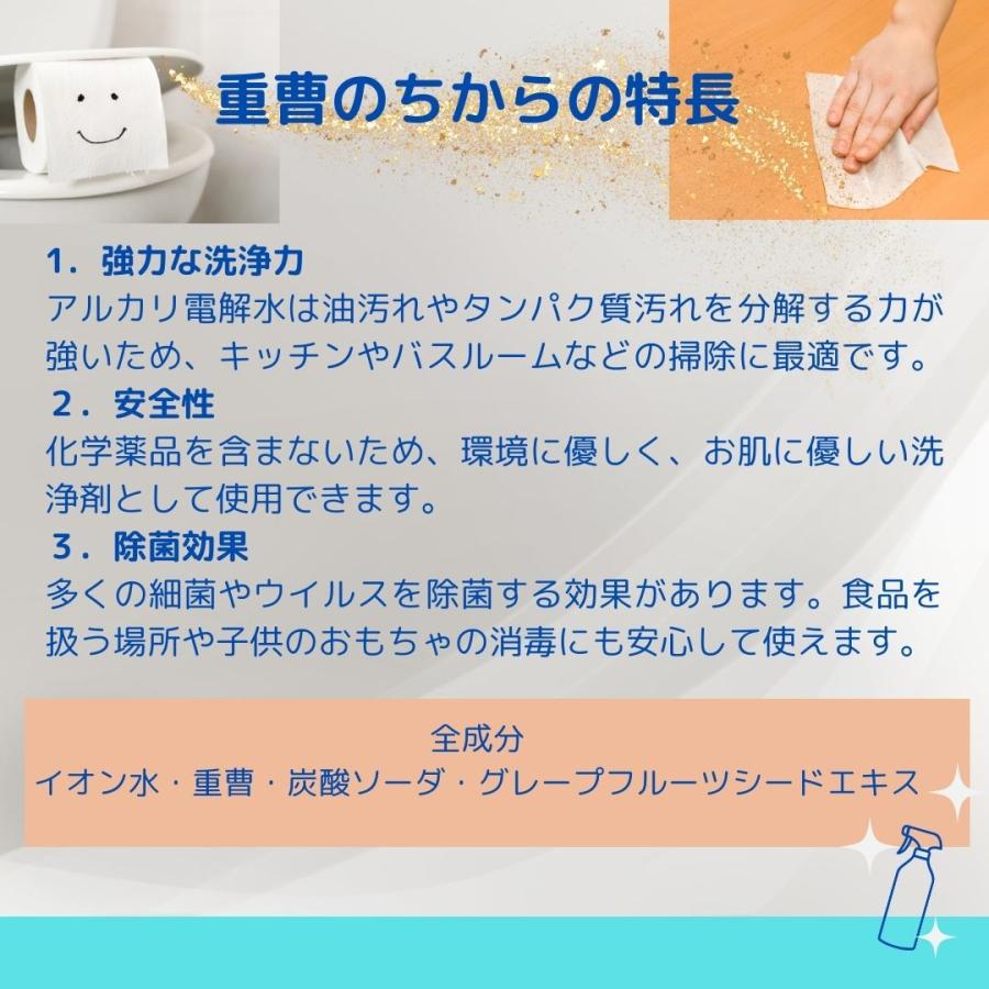 弱アルカリ性電解水 重曹のちから(スプレーボトル)500mL 1本 マルチ