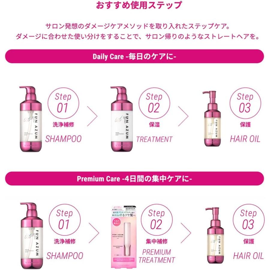 トリートメント 450mL FUN AZUMid ファンアズムアイディー プレミアムストレート＆ダメージリペア ツヤ ストレート くせ毛 うねり | FUN AZUM | 03