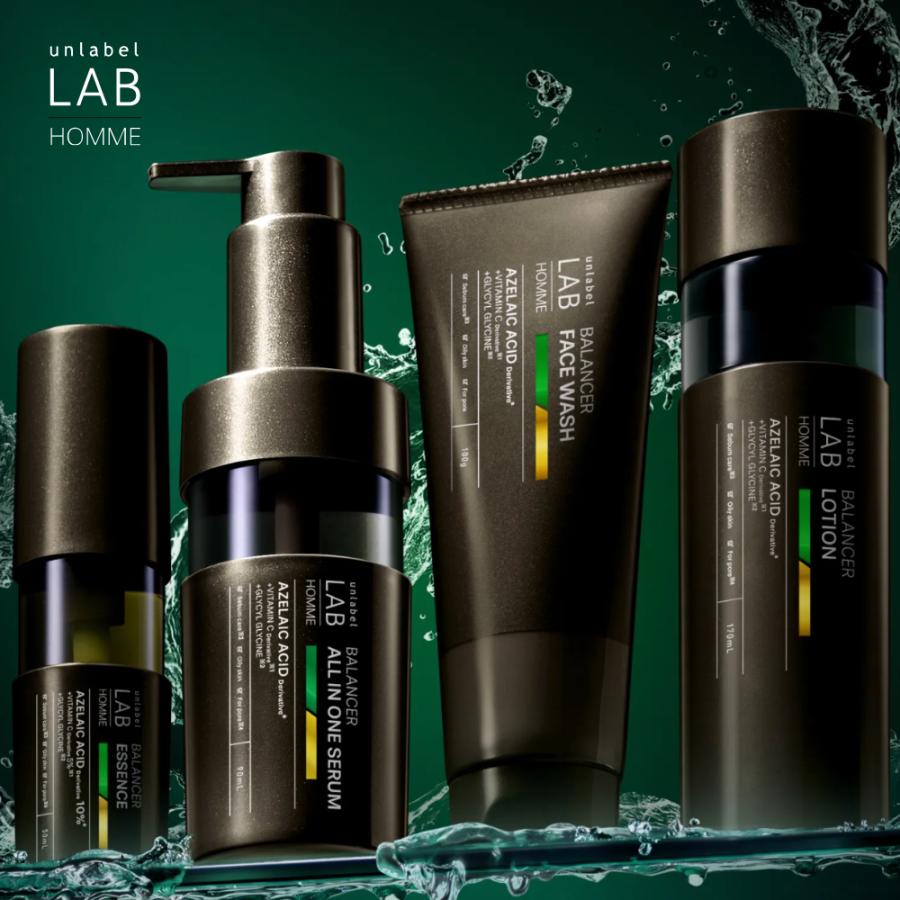 unlabel LAB アンレーベルオム 4点セット 美容液 洗顔 化粧水