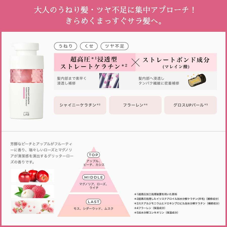 シャンプー ケラチン アンレーベルラボ KRコントロール 400ｍL アンレーベル unlabel 日本製 ヘアケア 美容液シャンプー ストレート まっすぐ さら髪 | unlabel LAB | 07