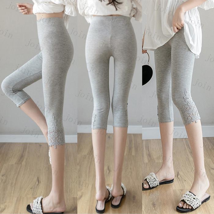 レギンス レディース 7分丈 日本国内当日発送 3color レースレギンスパンツ 美脚 レギンスパンツ 夏 七分丈 シースルー ヒップアップ ウエストゴム #7K12 |  | 04