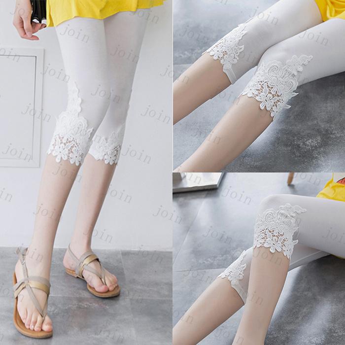 レギンス レディース 7分丈 日本国内当日発送 3color レースレギンスパンツ 美脚 レギンスパンツ 夏 七分丈 シースルー ヒップアップ ウエストゴム #7K12 |  | 06