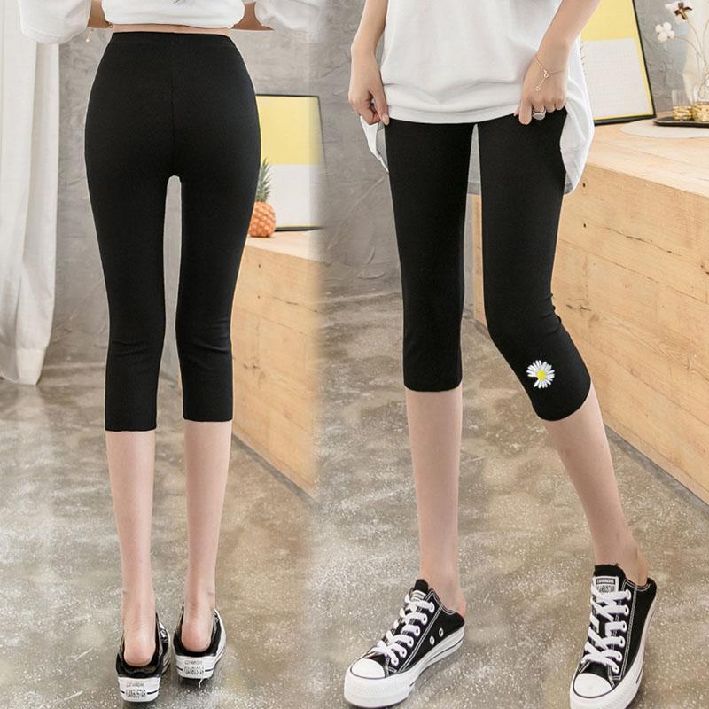 刺繍花アップ7分丈レギンス 韓国ファッション レディース きれいめ 夏 7分丈レギンス レギンスレディース 薄手 無地生地 伸縮性あり 韓国ファッション #7K13 |  | 03