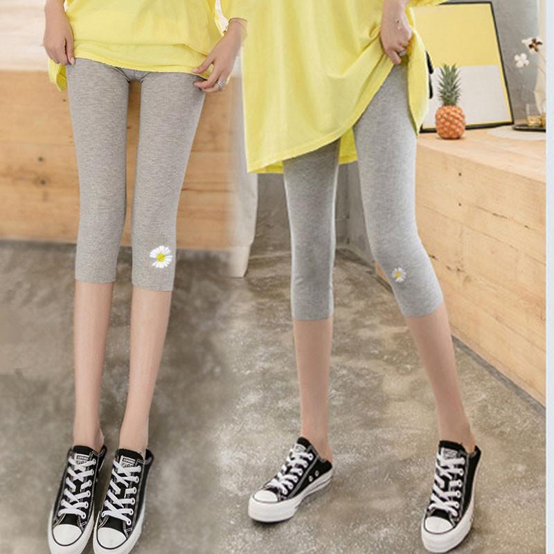 刺繍花アップ7分丈レギンス 韓国ファッション レディース きれいめ 夏 7分丈レギンス レギンスレディース 薄手 無地生地 伸縮性あり 韓国ファッション #7K13 |  | 05