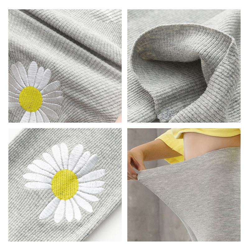 刺繍花アップ7分丈レギンス 韓国ファッション レディース きれいめ 夏 7分丈レギンス レギンスレディース 薄手 無地生地 伸縮性あり 韓国ファッション #7K13 |  | 08