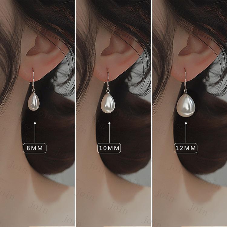 パールピアス 日本国内当日発送 フックピアス プラチナ 両耳 パール