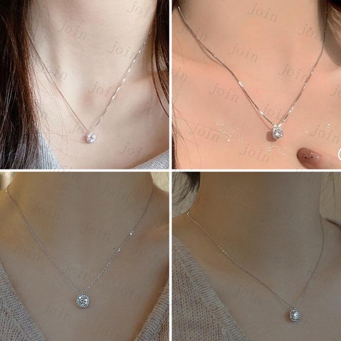 ネックレス レディース 40代 (a57#) 日本国内当日発送 一粒 ダイヤ ネックレス 上品 アクセサリー シルバー925 ジルコン 可愛い ジュエリー |  | 07