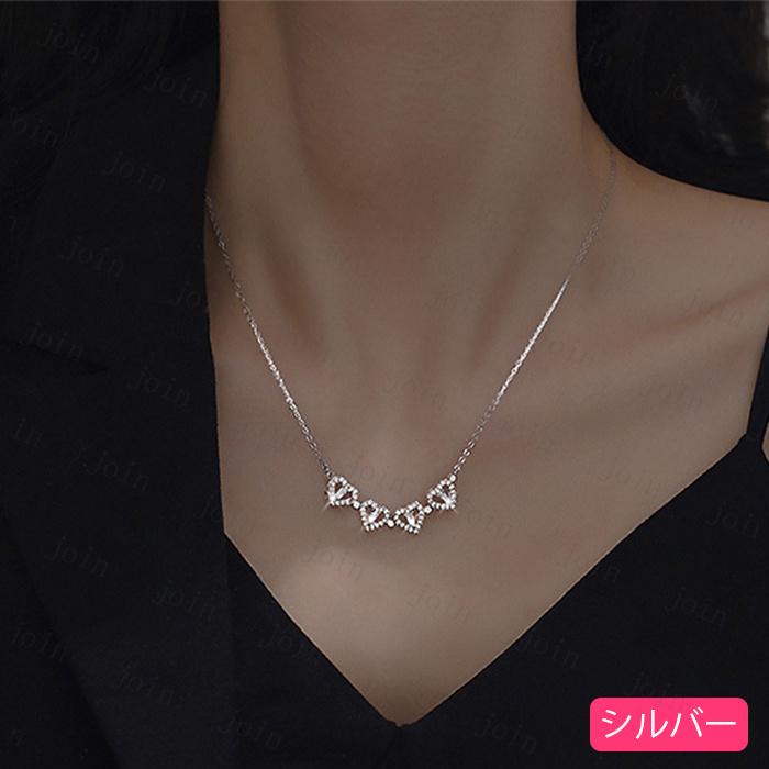 ネックレス レディース 日本国内当日発送 3color 2WAY ハート 四つ葉 CZダイヤ ペンダント ジルコニア マグネット式 プレゼント #a72 |  | 13