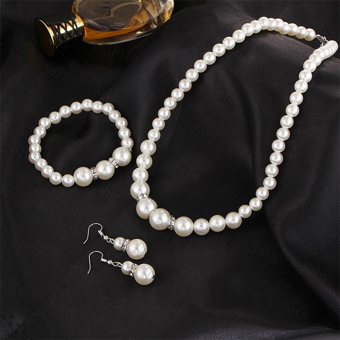 真珠 ネックレス ブレスレット ピアス 日本国内当日発送 3点セット パールピアス レディース パールネックレス 金属アレルギー対応 ウェディング #a82 |  | 02