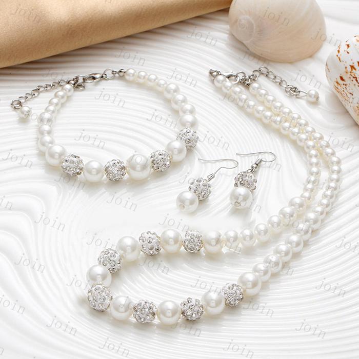 パール アクセサリー レディース 日本国内当日発送 ネックレス ブレスレット ピアス 3点セット 大ぶり 結婚式 エレガント 上品 冠婚葬祭 フォーマル #a83 |  | 02