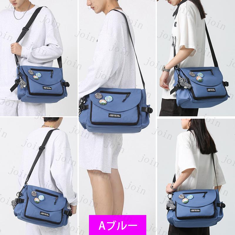 BA166#ショルダーバッグ メンズ 日本国内当日発送 2type 8color 斜めがけバッグ レディース 軽い 大きめ ナイロン スポーツ 通勤 通学 肩掛け ワンショルダー |  | 04