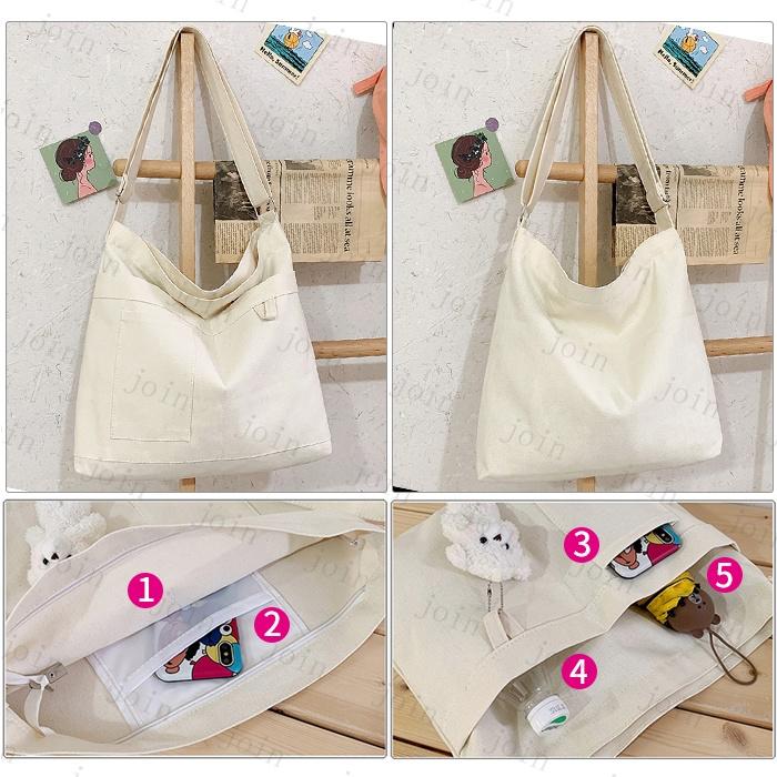 ショルダーバッグ (#ba235) レディース 当日発送 12color 斜めがけバッグ 大容量 バッグ 軽い 帆布バッグ ショルダー 可愛い 通学バッグ エコバック |  | 14