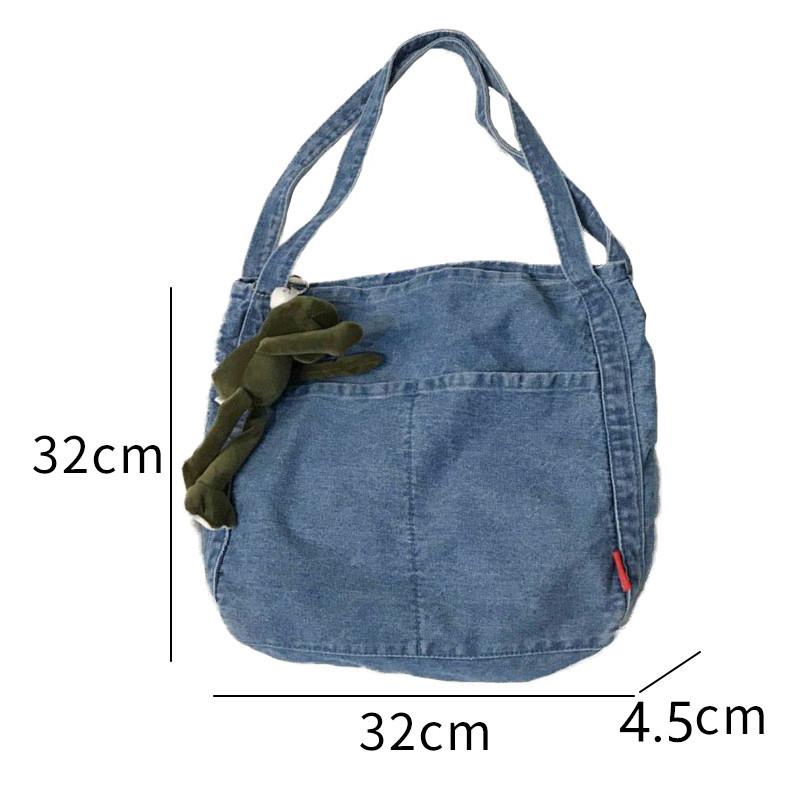 男女兼用 デニム トートバッグ トートバッグ韓国 デニムバッグメンズ 男女兼用 ショルダーバッグ