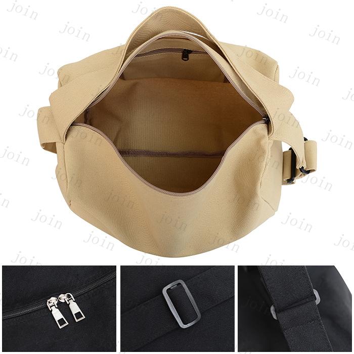 長方形 2way 大きいサイズ ショルダーバッグ 無地生地 男女兼用 カジュアル ショルダーバッグメンズ　ショルダーバッグレディース 韓国 大容量バッグ #ba276 |  | 18