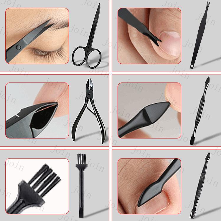 グルーミングセット 日本国内当日発送 16点セット 爪切り 毛抜き ネイルケア 携帯便利 爪やすり 甘皮切り 眉はさみ ニッパー ステンレス 美爪 #br111 |  | 05