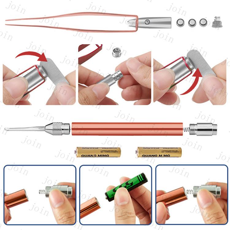 光る耳かき 日本国内当日発送 9点セット ピンセット 子供 大人 耳掻き 耳そうじ LEDライト 耳掃除 みみかき ステンレス 耳垢 安全 光るピンセット #br124 |  | 04