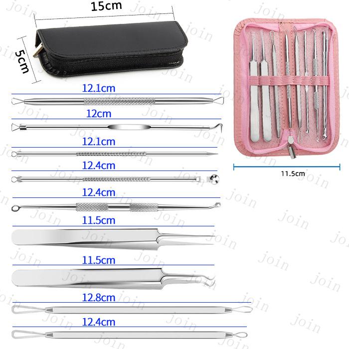 ニキビ取る器具 日本国内当日発送 9点セット ニキビケア 角栓除去 ピンセット 毛穴ケア 黒ずみ 角質除去 いちご鼻 フェイスケア 黒ニキビ #br127 |  | 08