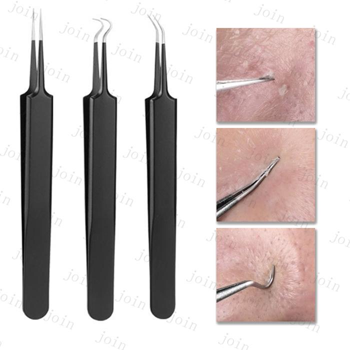 br129#毛穴ケア専用キット 日本国内当日発送 7本セット 小鼻 毛穴 角栓 黒ずみ ケア ニキビ取り 器具 コメドプッシャー ステンレス ピンセット 毛抜き |  | 10