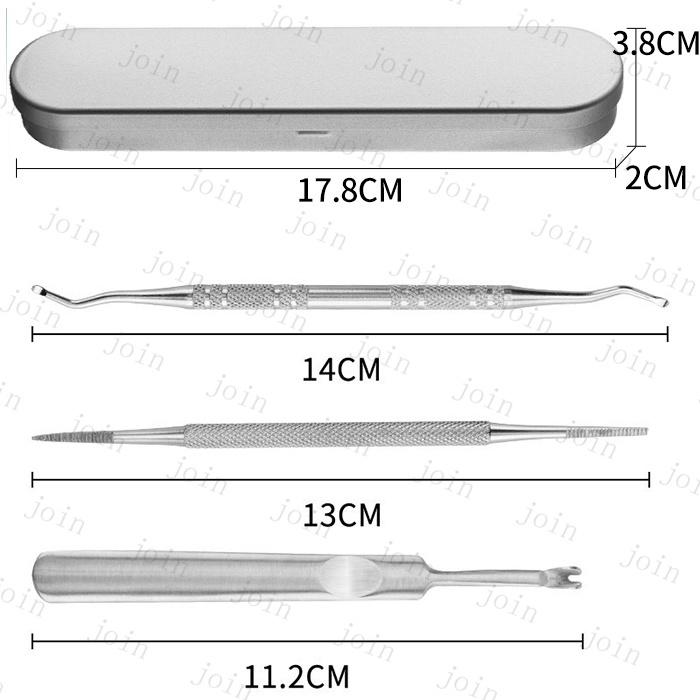 爪垢取り 爪リフター 甘皮処理 日本国内当日発送 3本セット ネイルケア グッズ 甘皮 プッシャー 手足 ステンレス ネイルシール マニキュア #br132 |  | 05