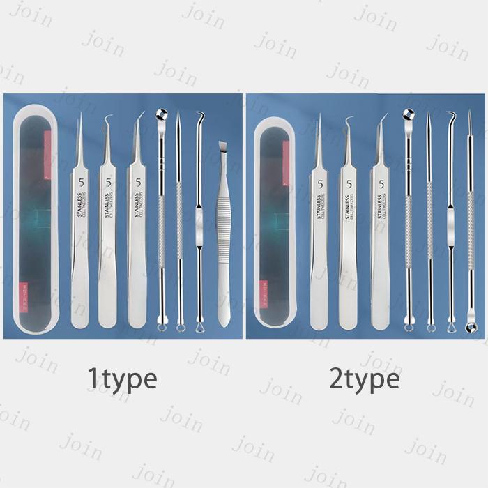 毛穴ケア専用キット (br135) 日本国内当日発送 7本セット 角栓取り 毛穴 毛抜き ピンセット 小鼻 黒ずみ ニキビ取り コメドプッシャー 黒ずみ取り スキンケア |  | 03