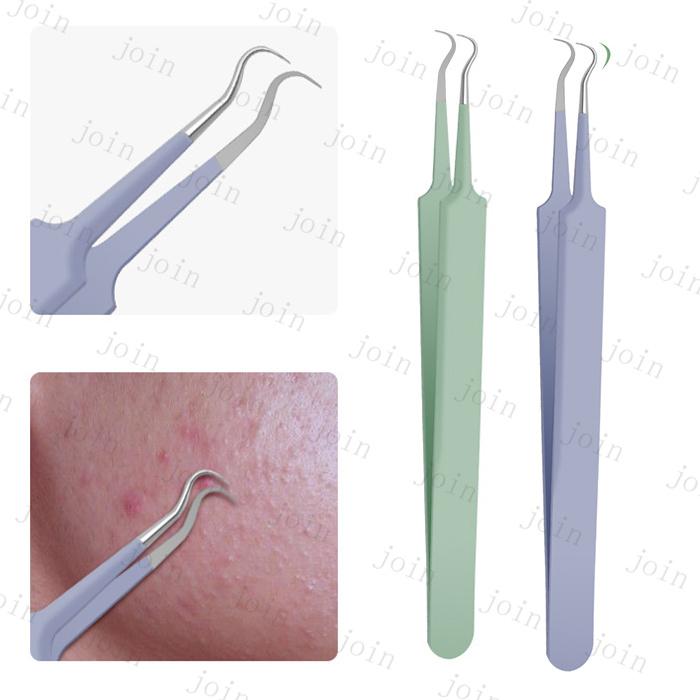 毛穴ケア専用キット 日本国内当日発送 5本セット ニキビ取り ピンセット 毛抜き コメドプッシャー 角質除去 角栓 除去 ニキビ跡 ステンレス製 #br152 |  | 08