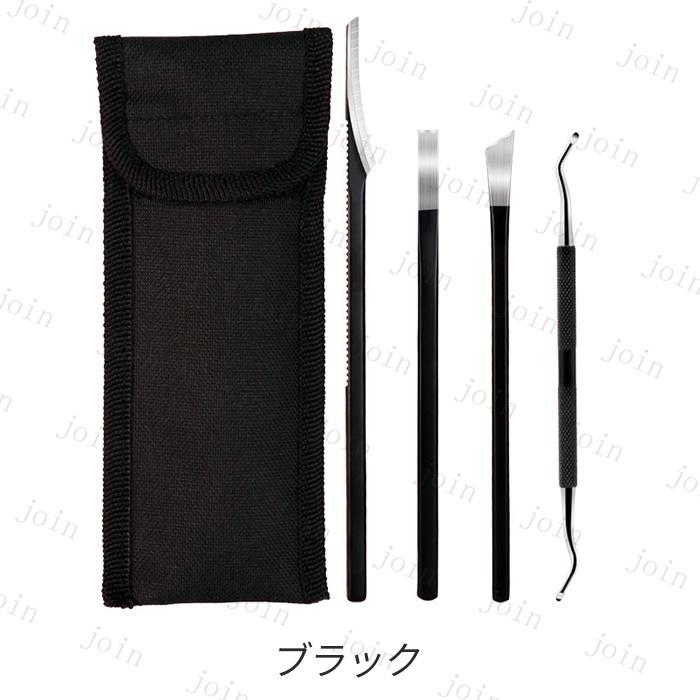 ペディキュアナイフ (br173#) 日本国内当日発送 2color 4本セット 甘皮カッター 爪垢取り ゾンデ ステンレス 角質取り フットケア 巻き爪 甘皮処理 厚い爪 足 |  | 04